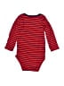 Carter's 100% Cotton Stripes Red Long Sleeve Onesie 9-12 MO / 12 MO - photo 2