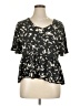 Gap 100% Cotton Black Short Sleeve Blouse Size XL - photo 1