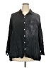 J.Jill Solid Black 3/4 Sleeve Button-Down Shirt Size 3X - photo 1
