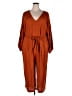 ELOQUII Solid Orange Jumpsuit Size 28 waist - photo 1