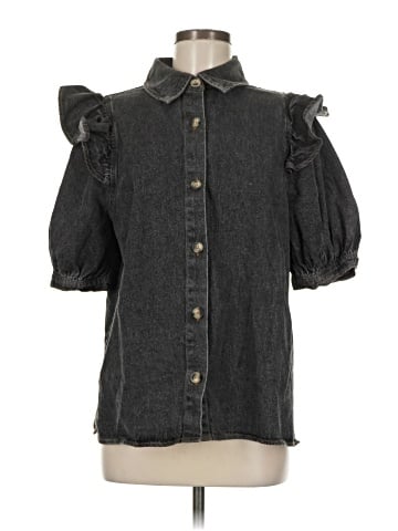 Jacquie The Label 3/4 Sleeve Button-Down Shirt (view 1)