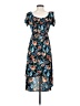 Unbranded Floral Blue Casual Dress Size S (estimated) - photo 2