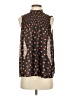 Maeve 100% Polyester Polka Dots Blue Black Sleeveless Blouse Size 4 - photo 1