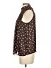 Maeve 100% Polyester Polka Dots Blue Black Sleeveless Blouse Size 4 - photo 5
