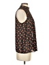 Maeve 100% Polyester Polka Dots Blue Black Sleeveless Blouse Size 4 - photo 4