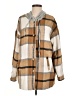 Shein 100% Polyester Plaid Tan Coat Size S - photo 1