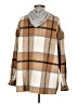 Shein 100% Polyester Plaid Tan Coat Size S - photo 2