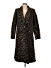 Leith Animal Print Brown Coat Size M - photo 1
