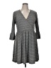 Eyeshadow Stripes Gray Casual Dress Size XL - photo 1