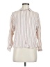 MNG Stripes Ivory Long Sleeve Blouse Size 4 - photo 1