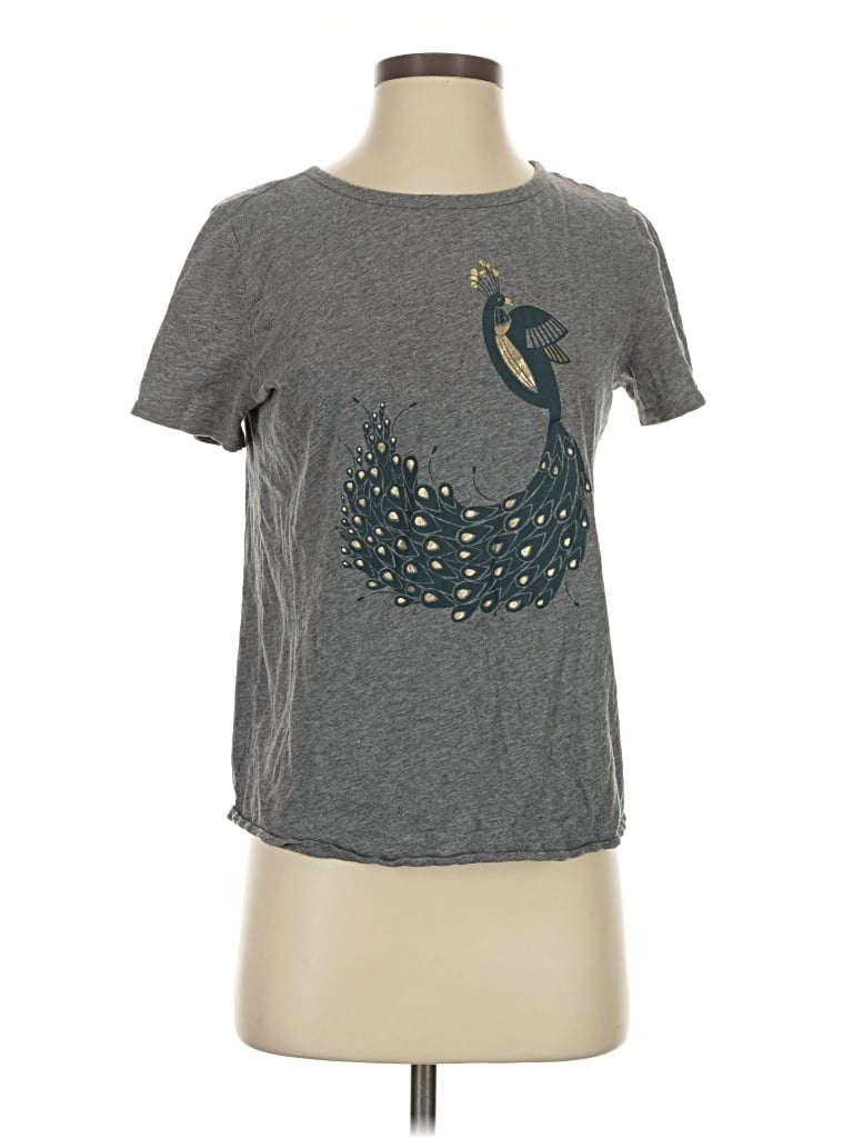 Pre-owned Ann Taylor Loft Short Sleeve T-shirt In Gray