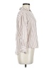 MNG Stripes Ivory Long Sleeve Blouse Size 4 - photo 4