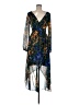 Guess 100% Polyester Print Blue Cocktail Dress Size 8 - photo 1