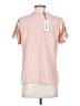 WHY DRESS Metallic Gold Short Sleeve Top Size S - photo 2