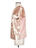 WHY DRESS Metallic Gold Short Sleeve Top Size S - photo 5