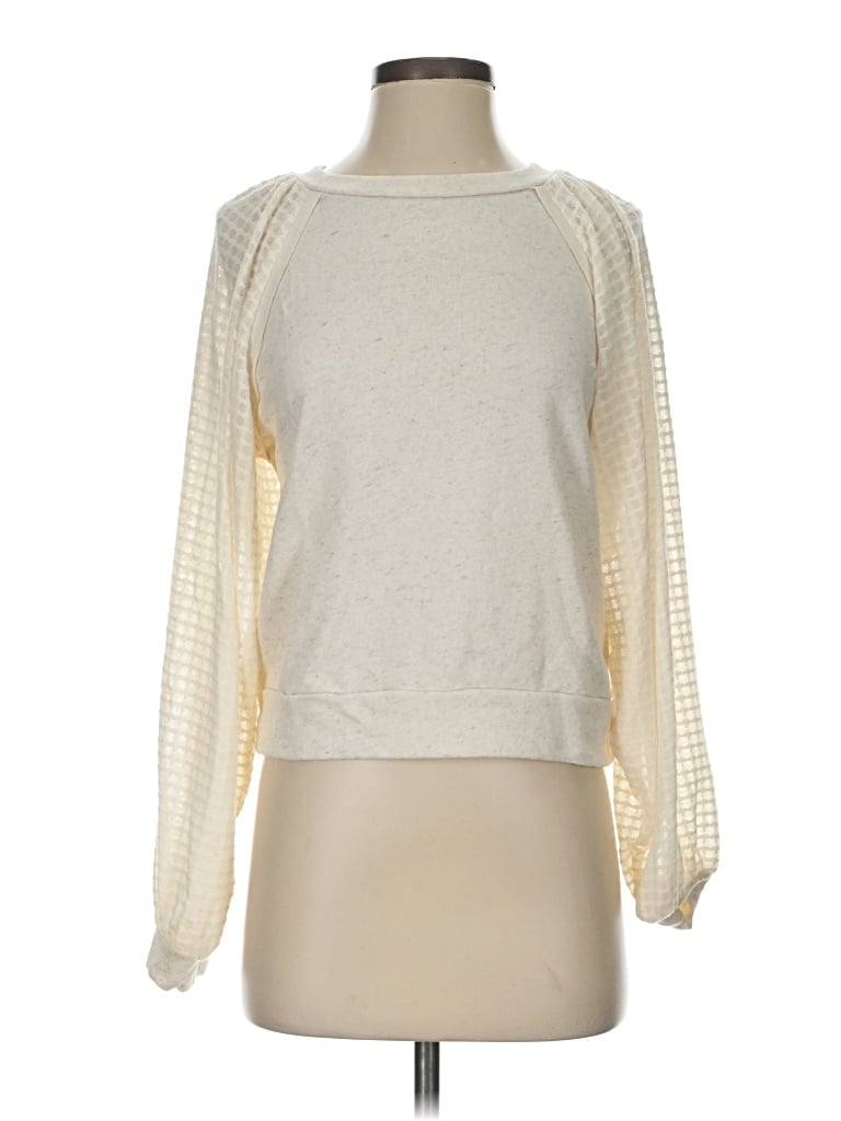 Pre-owned Pleione Pullover Sweater In White