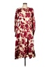 Cupio 100% Polyester Floral Burgundy Tan Casual Dress Size L (estimated) - photo 1
