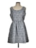 Zara Basic 100% Polyester Tweed Gray Casual Dress Size L - photo 1