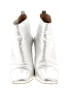 Silent D 100% Leather White Silver Ankle Boots Size EU 40 - photo 2