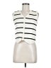 Assorted Brands Ivory Sleeveless Button-Down Shirt One size - photo 1