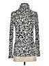 Joseph A. Animal Print Silver Turtleneck Sweater Size S - photo 1