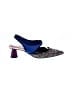 Emilio Pucci Color Block Purple Black Heels Size EU 37 1/2 - photo 1