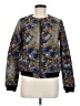 Parker 100% Silk Floral Blue Jacket Size M - photo 1