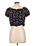 Rewind 100% Rayon Black Short Sleeve Blouse Size L - photo 2