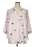 Torrid 100% Polyester Hearts Pink 3/4 Sleeve Blouse Size 1X Plus (1) - photo 1