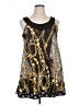 ECI 100% Polyester Animal Print Gold Cocktail Dress Size 1X - photo 1