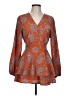 Unbranded Paisley Orange Cocktail Dress Size L - photo 1