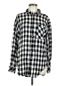 Sanctuary Checkered-gingham Black Long Sleeve Button-Down Shirt Size M - photo 1