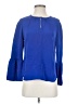 J.Crew 100% Silk Blue Long Sleeve Silk Top Size 4 - photo 1