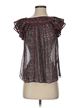 Ulla Johnson Short Sleeve Silk Top