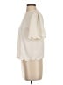 Express 100% Polyester Ivory Short Sleeve Blouse Size XS - photo 5