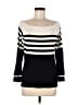 Thalia Sodi Stripes Black Pullover Sweater Size M - photo 1