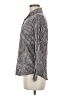 David Cline Stripes Silver Long Sleeve Blouse Size M - photo 5