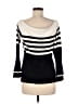 Thalia Sodi Stripes Black Pullover Sweater Size M - photo 2
