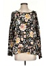 Ann Taylor LOFT 100% Cotton Floral Black Pullover Sweater Size S - photo 1