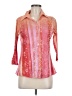 David Cline Pink 3/4 Sleeve Blouse Size M - photo 1