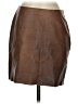 AKRIS Brown Leather Skirt Size 4 - photo 1