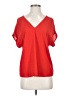 KLD Signature Red Short Sleeve Blouse Size S - photo 1