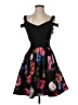 Xscape Floral Black Cocktail Dress Size 2 - photo 1