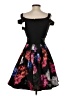 Xscape Floral Black Cocktail Dress Size 2 - photo 2