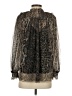 ALLSAINTS 100% Polyester Animal Print Brown Long Sleeve Blouse Size 2 - photo 2