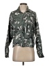 Unsubscribed 100% Silk Floral Tropical Green Long Sleeve Silk Top Size S - photo 1