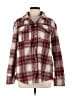 BB Dakota 100% Polyester Plaid Burgundy Coat Size M - photo 1