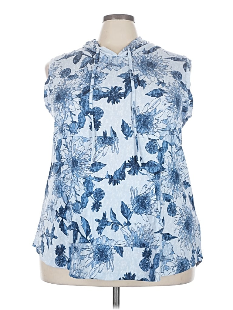 Pre-owned Lularoe Sleeveless Blouse In Blue