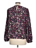 Unbranded Floral Purple Long Sleeve Blouse Size L (estimated) - photo 2