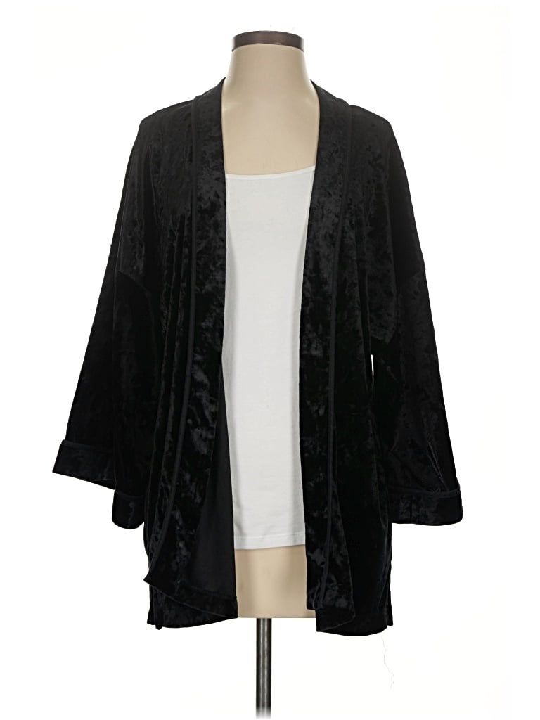 Pre-owned Pleione Cardigan Sweater In Black